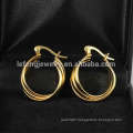 Hot sale titanium steel fancy design gold plate earring designer